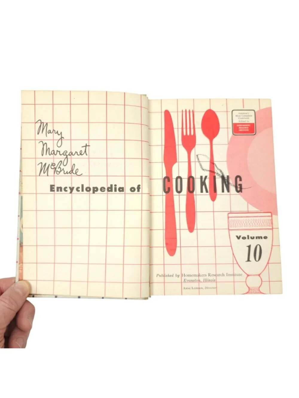 Mary Margaret McBride Encyclopedia of Cooking Volume 10 Vintage 1958 Cookbook HC